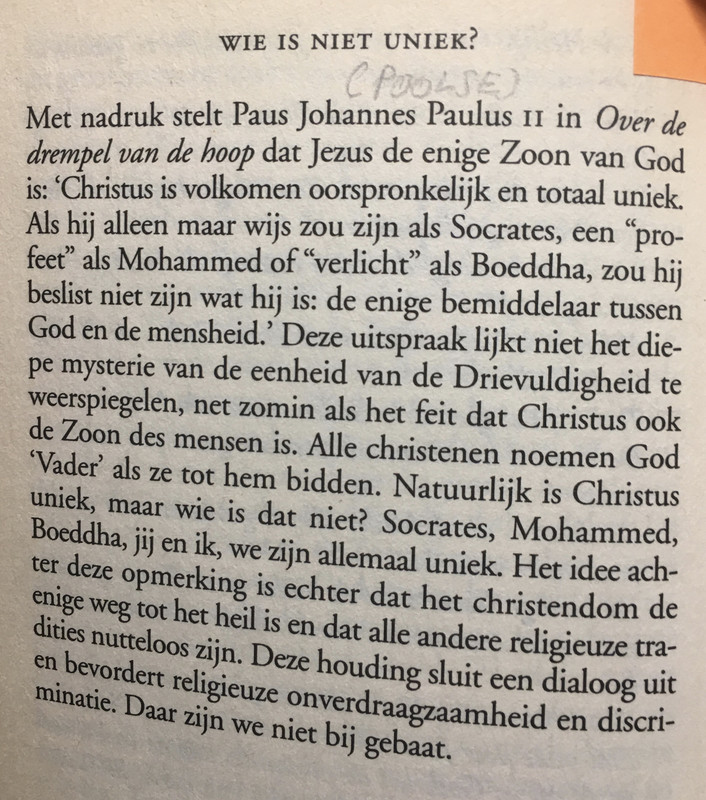 Wie is niet uniek? uit Boeddha Leeft Christus Leeft (pag. 172)- Thich Nhat Hanh