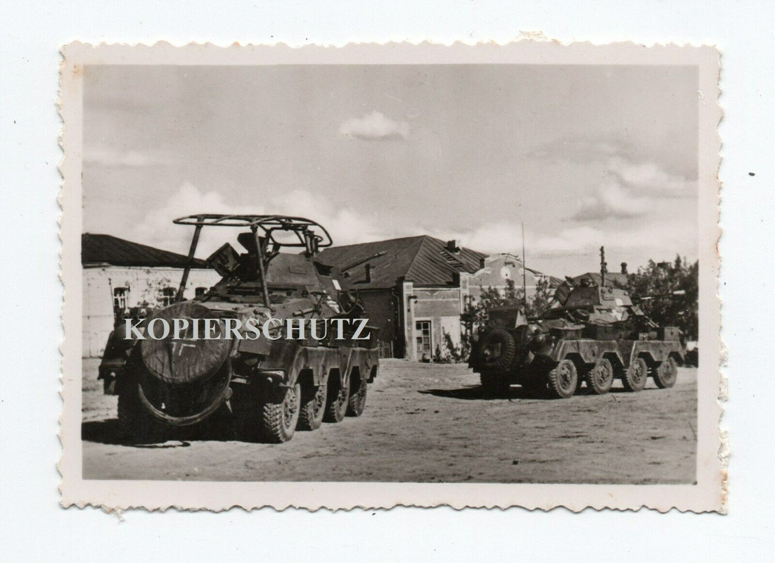 Russland PK Foto Vorm. SDkfz Panzer Tank Panzerspähwagen Kennung