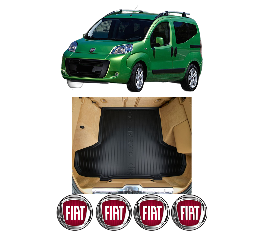 Tavita Portbagaj FIAT QUBO (225_) din 2008-2015, Protectie Portbagaj Auto, 4x Stickere auto cu FIAT