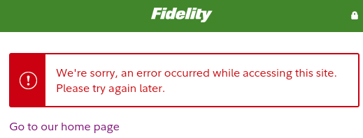 Log in Error : r/fidelityinvestments