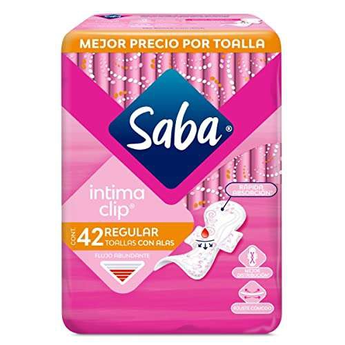 Amazon: Saba Íntima Clip (42 piezas) a 42 pesos. 