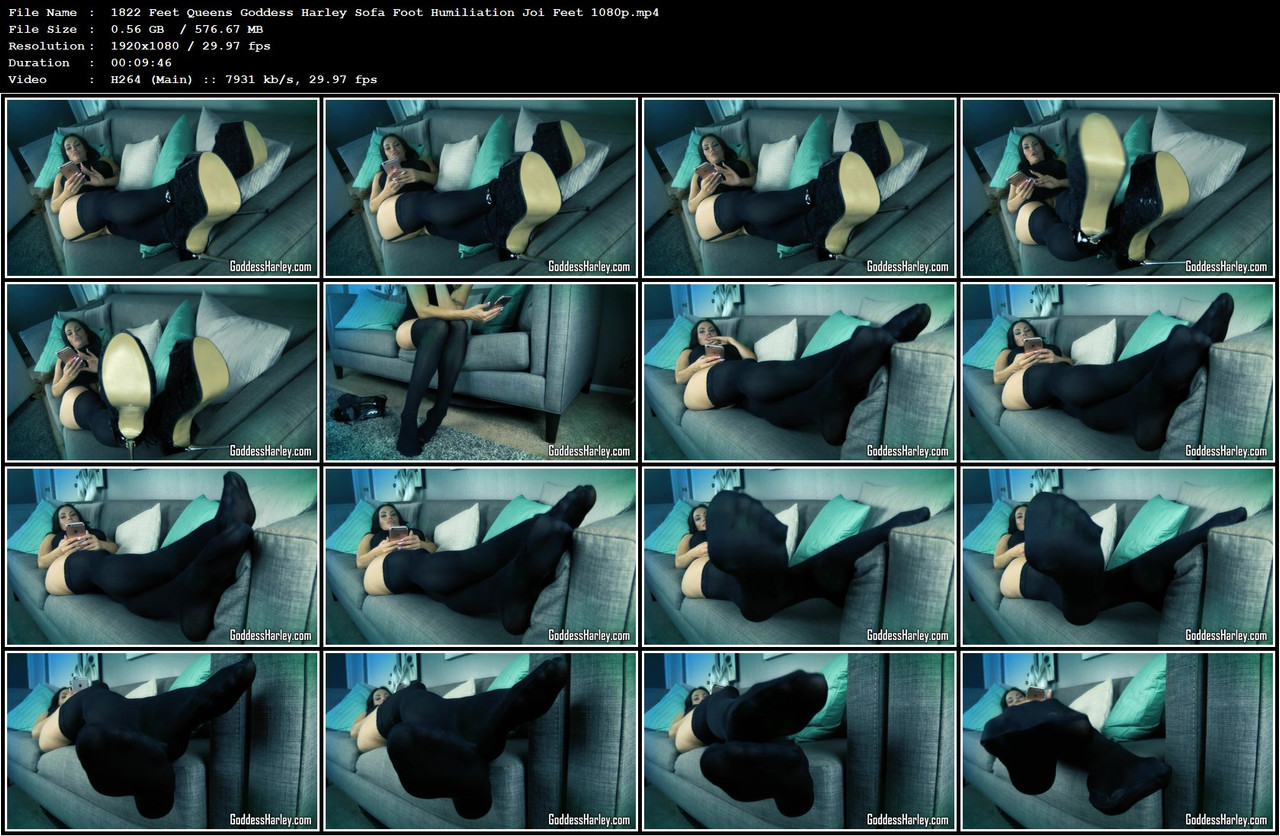 1822 Feet Queens Goddess Harley Sofa Foot Humiliation Joi Feet 1080p mp4