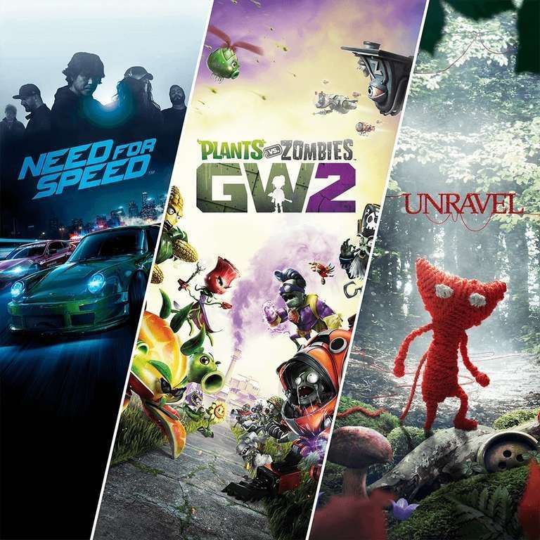 PS Store: Paquete de Familia EA, Unravel + Need for Speed + Plants vs. Zombies GW2 [PS4] 
