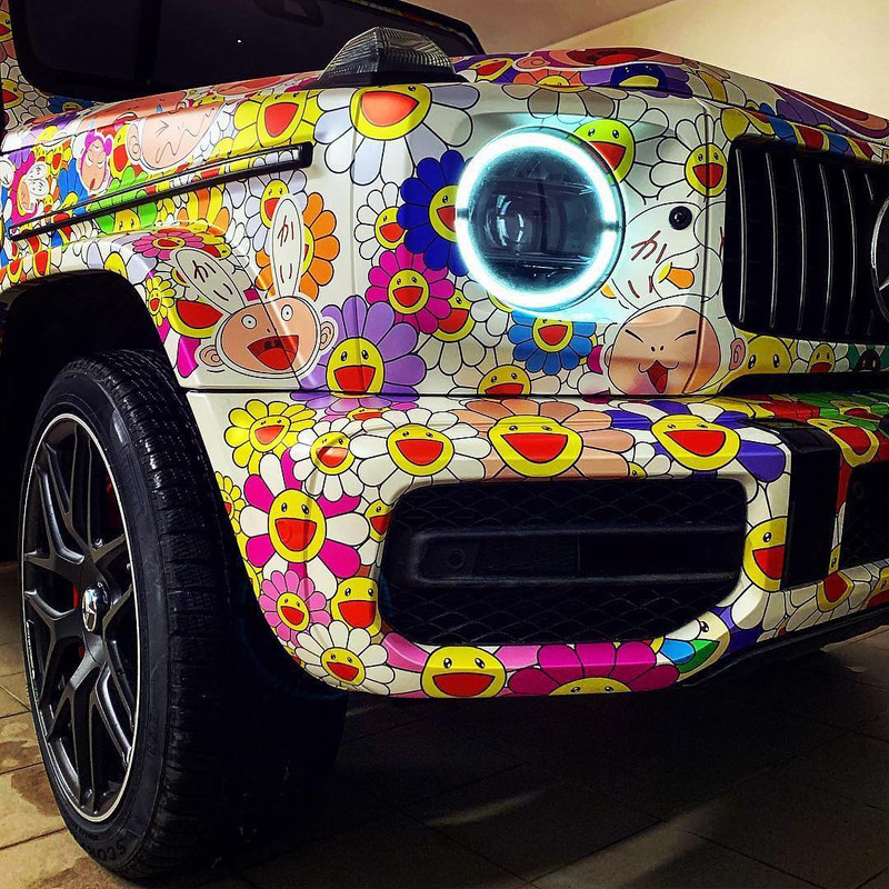 2019 Mercedes-AMG G 63 in flower cartoon wrap (1)