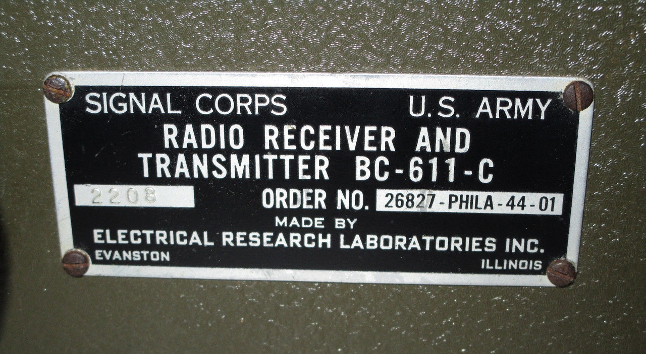 Radio Walkie Talkie BC-611-C - 05c ( 1944 )