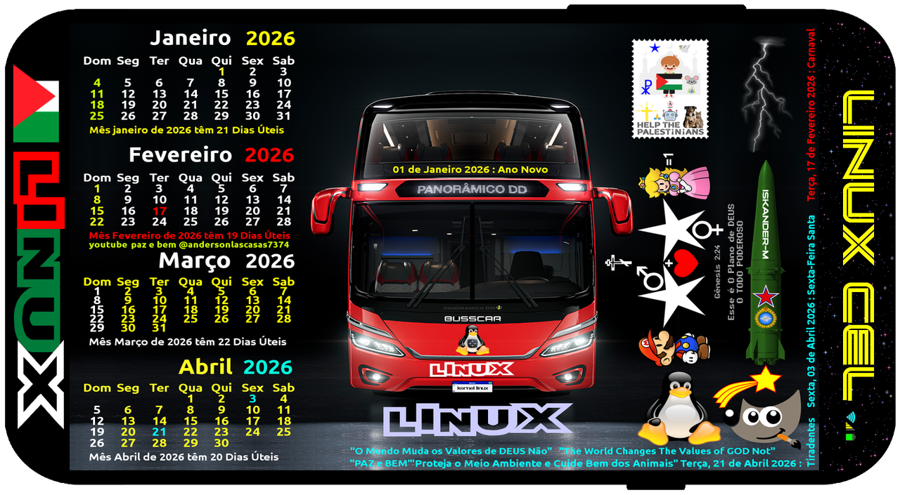 Busscar DD Panoramico NB1 Frontal Calendarios JFMA 2026 Selo Horiz Extra Promo Gimp Linux 0000002