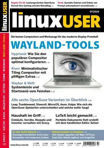 Cover: LinuxUser Magazin No 07 Juli 2024