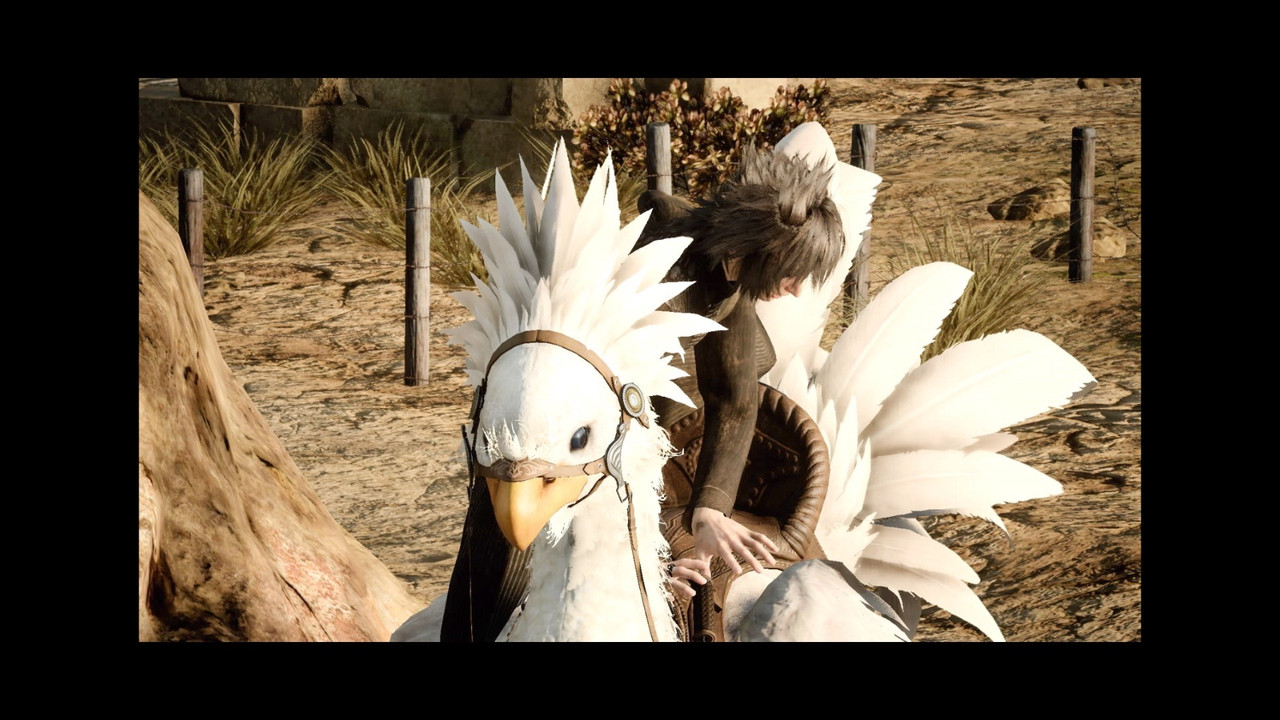 noct getting on chocobo