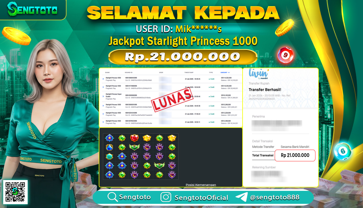 BUKTI PEMBAYARAN SLOT STARLIGHT PRINCESS 1000