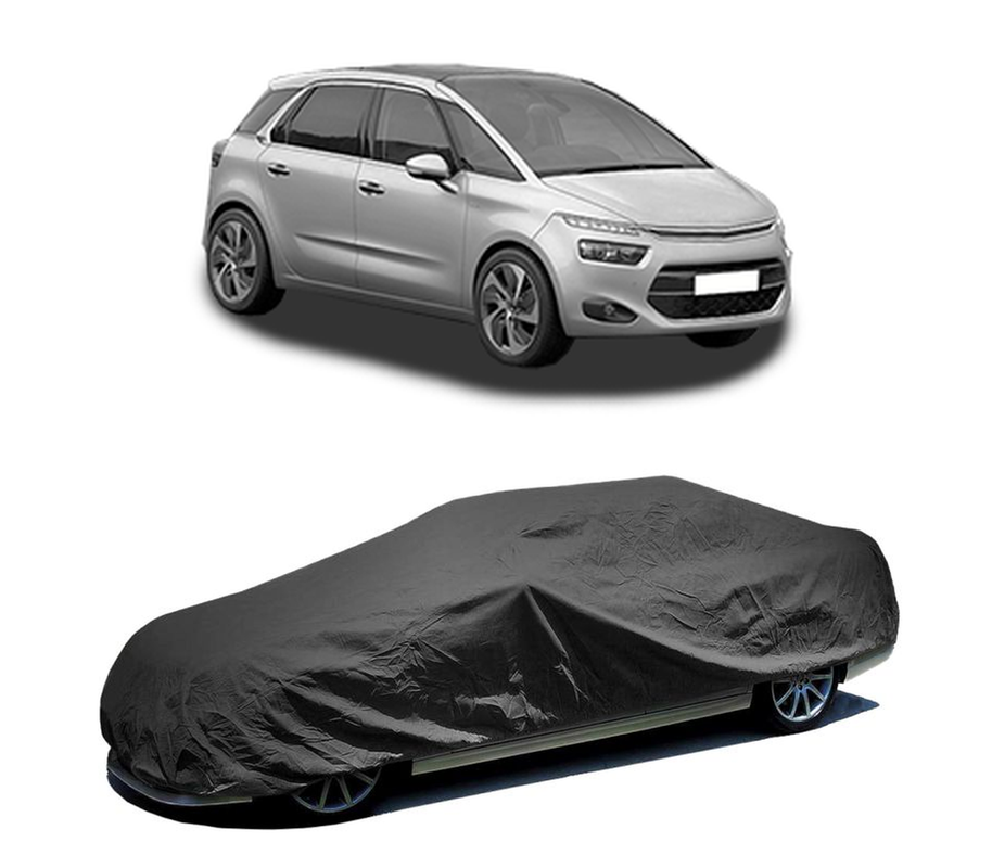 Husa tip prelata auto pentru CITROEN C4 GRAND PICASSO II (DA_, DE_) 2013 - 2018,culoare negru, material textil impermeabil, rezistanta la intemperii praf UV, CARPASSION Husa Protectie