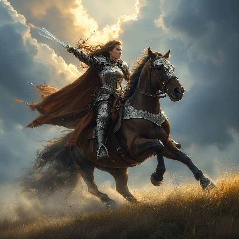 Armored-woman-charging-into-ba-(7)