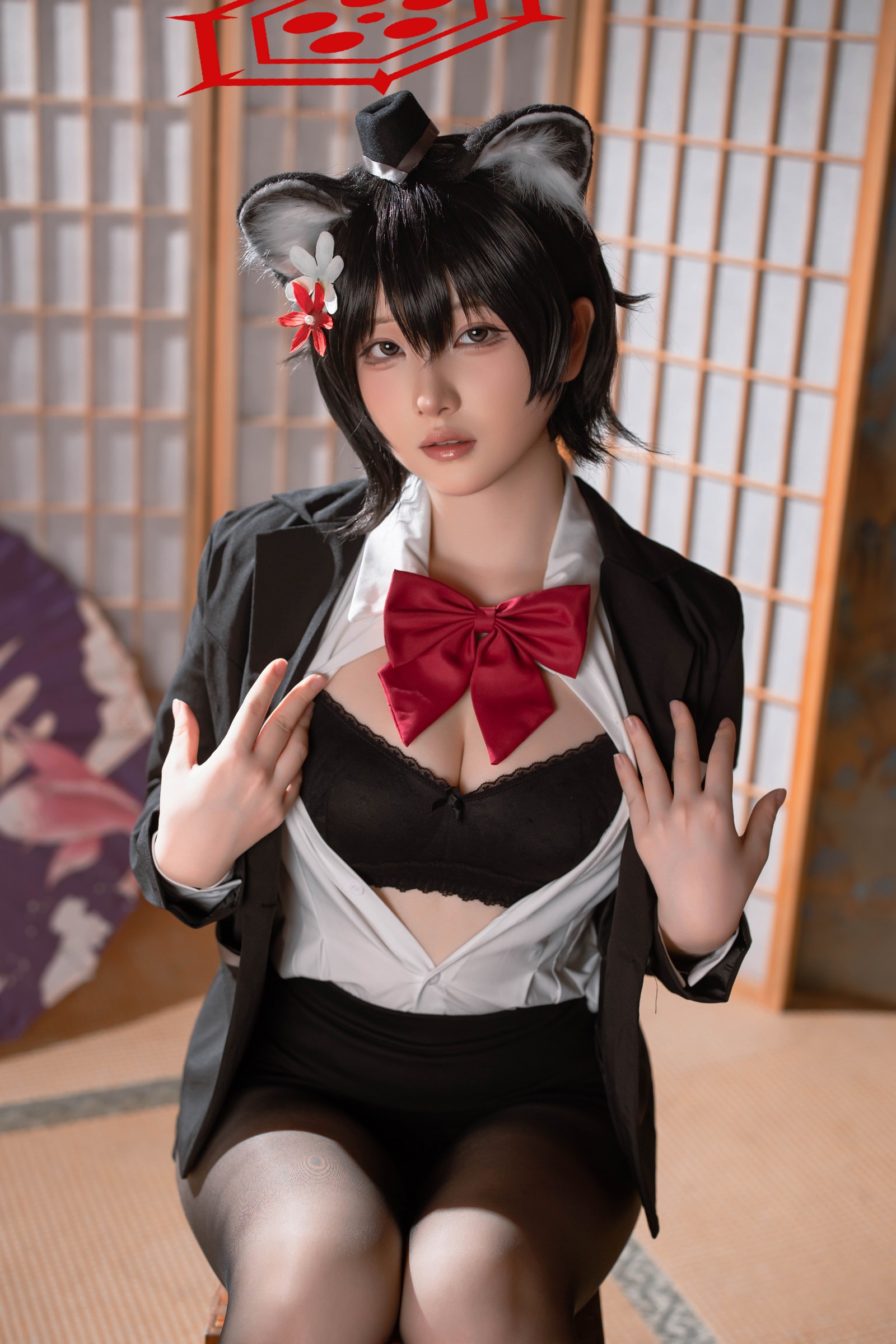 屿鱼 Yuyu 蔚蓝档案 春日椿 导游主题 Cosplay 写真集（55P｜156MB）插图4