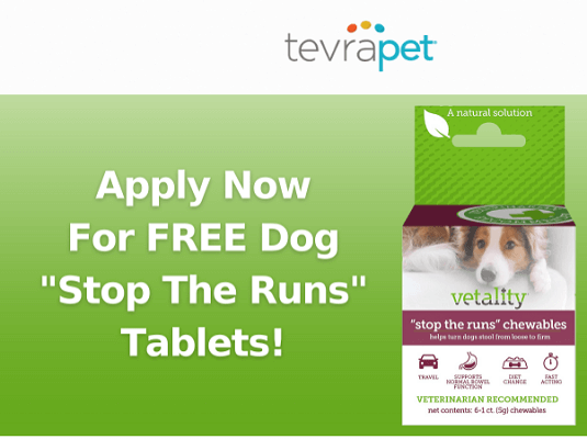 Get Free Vetality Anti-Diarrhea Chews for Dogs to Review Get Free Vetality Anti-Diarrhea Chews for Dogs to Review