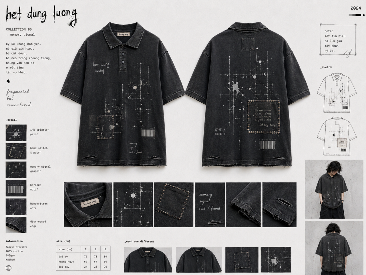 HET DUNG LUONG Collection 06 - Memory Signal Polo
