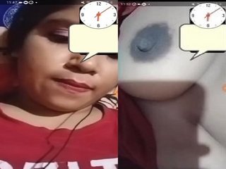 Round big boobs and horny pussy of hot GF