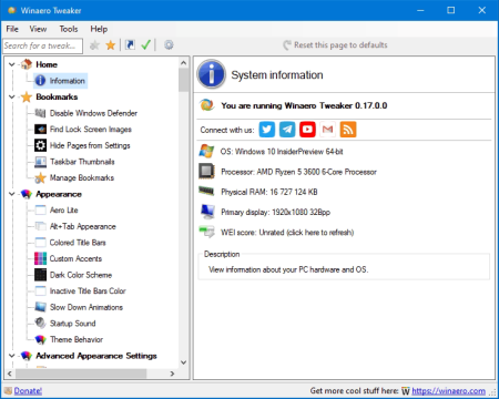 Winaero Tweaker 1.33.0.0