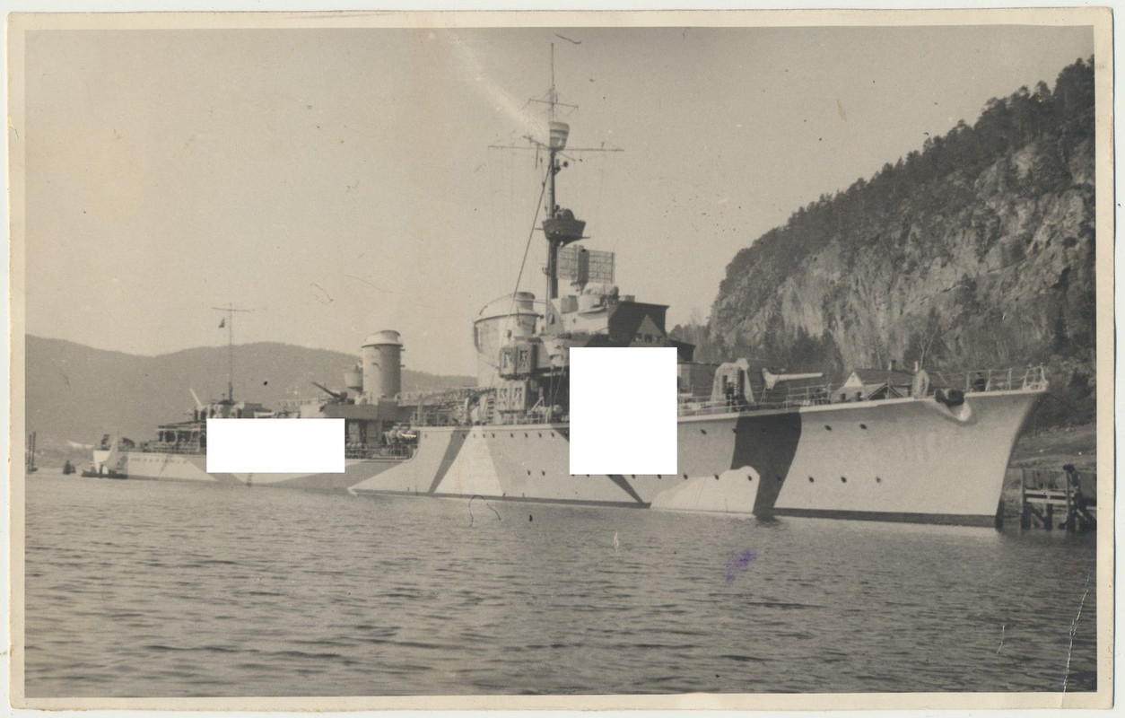Norwegen deutsches Kriegsschiff Zerstörer Z30 Ta