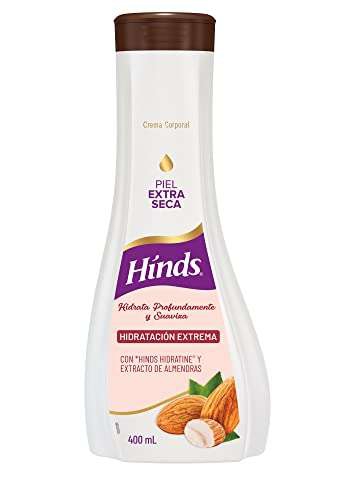 Amazon: HINDS - Crema Corporal Hidratación Extrema - Extracto de almendras - Piel extra seca - 400mL
