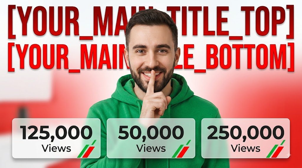 AI-generated example result for the youtube-thumbnail prompt: Content Creator & Marketing YouTube Thumbnail AI Prompt #100 – Single-Scene Composition