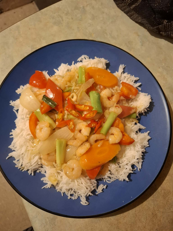 Garlic prawns