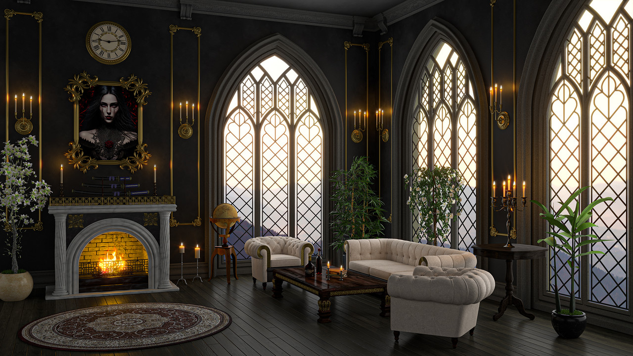 Gothic room_V-ray