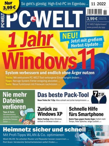 Cover: Pc Welt Magazin No 11 November 2022