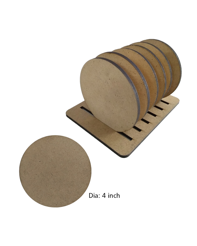 Pop Art on Round Tea Coasters with stand DIY Kit