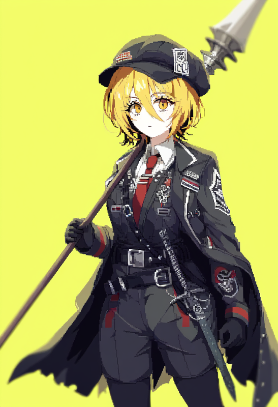 depth of field, 1girl, {{don quixote (limbus company)}}, {{{{pixel art}}}}, flat s-1288107849