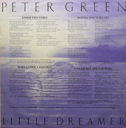 Peter Green - Little Dreamer (1980) [Vinyl Rip 1/ 5.64] DSD+MP3