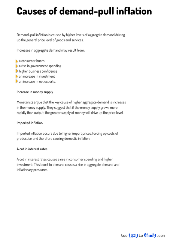 Causes of demand-pull inflation