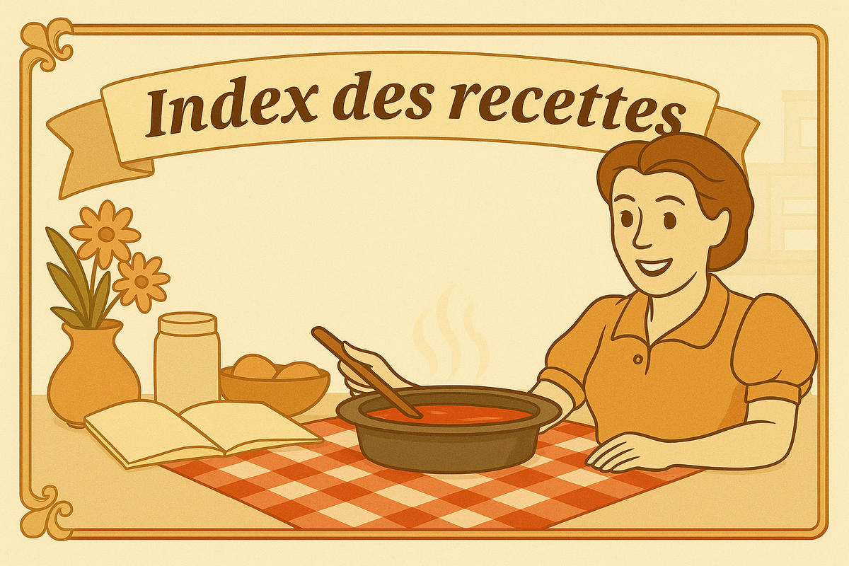  INDEX DES RECETTES” 