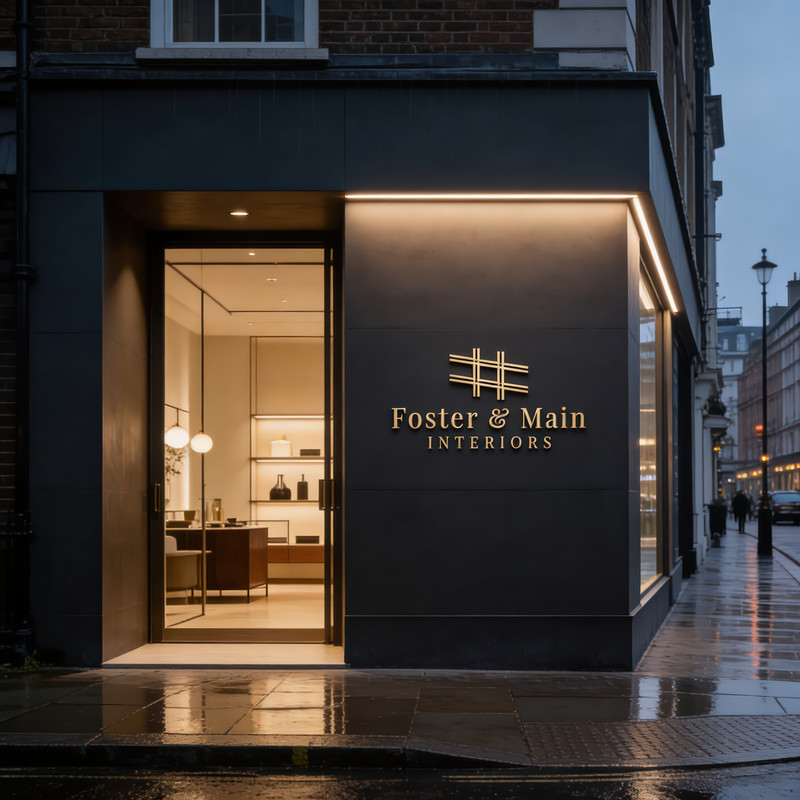Luxury Interior Design Boutique Storefront