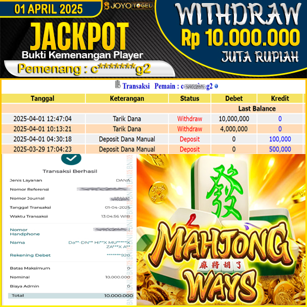 jackpot-slot-mahjong-ways--pg-soft-wd-rp-10000000--dibayar-lunas-di-joyotogel