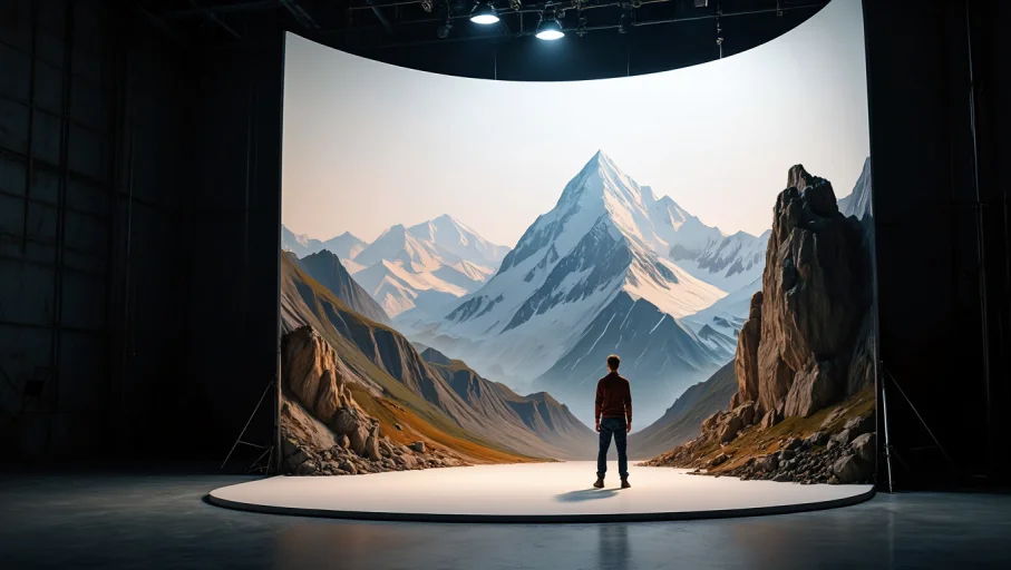 Фотосессия циклорама горы