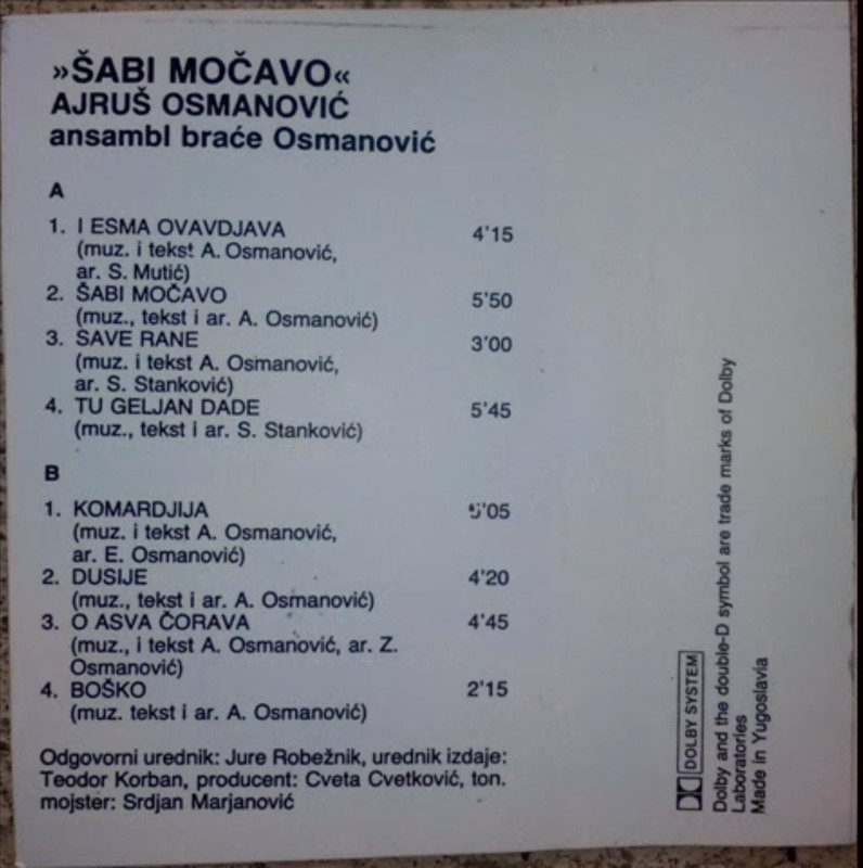 Ajrus Osmanovic 1986 Zadnja Kas