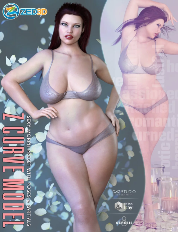 z curve model shape preset and poses for genesis 8 female 00 mai