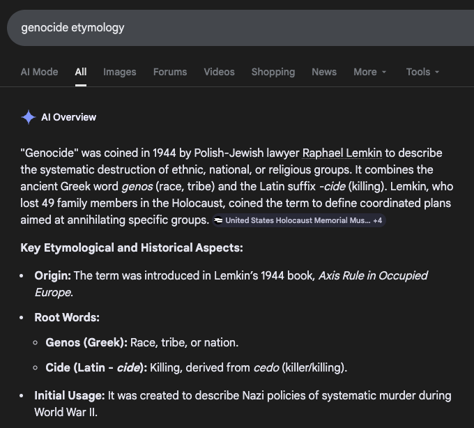 meme genocide etymology