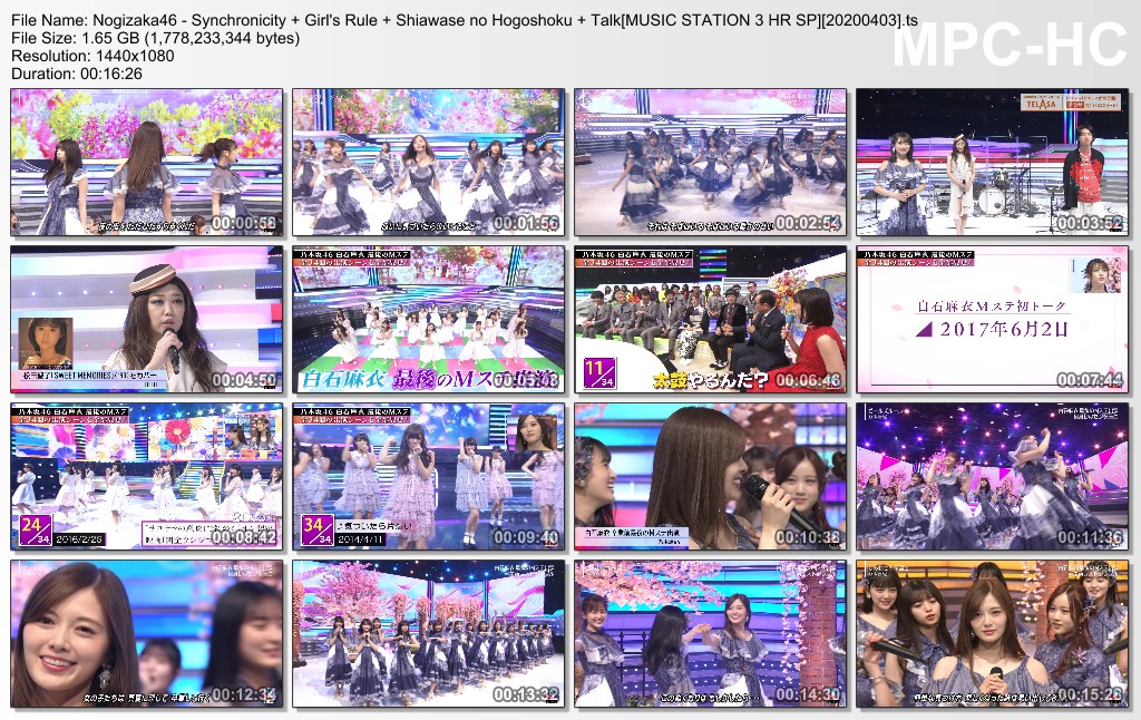 Nogizaka46 - Synchronicity   Girl's Rule   Shiawase no Hogoshoku   Talk[MUSIC STATION 3 HR SP][20200