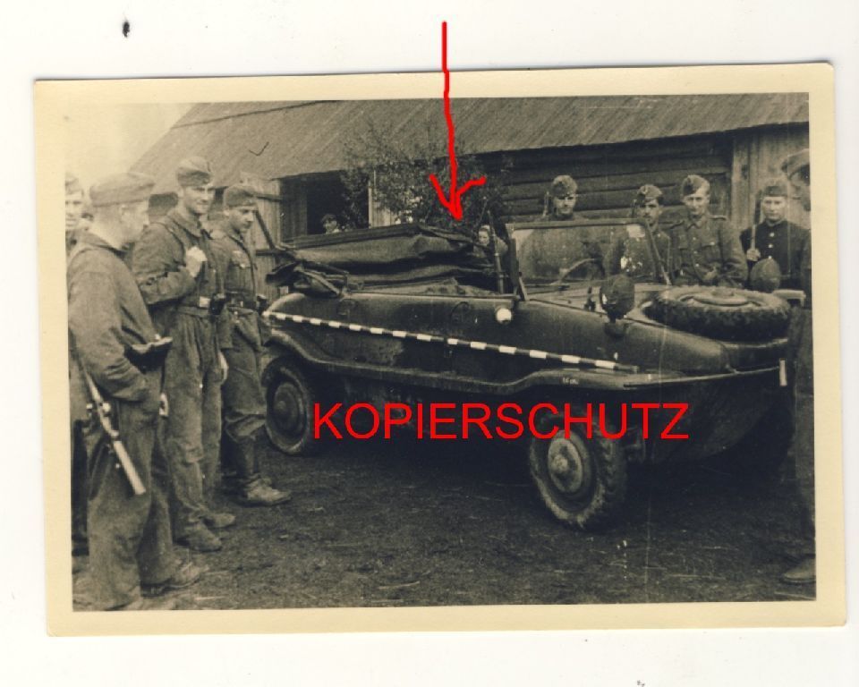 Foto Wehrmacht - SCHWIMMKÜBEL - Kübelwagen - VW 