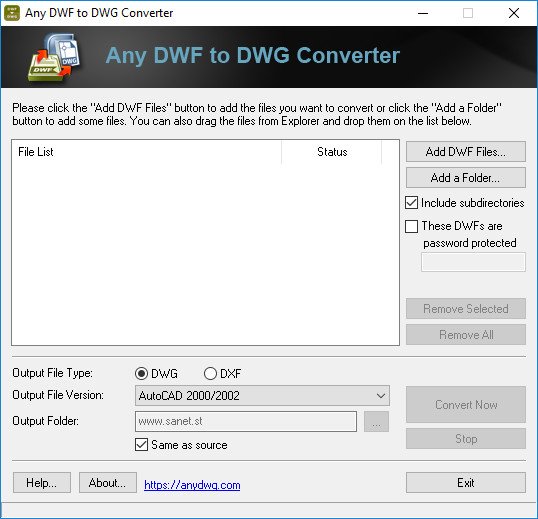 Any DWF to DWG Converter 2023.0