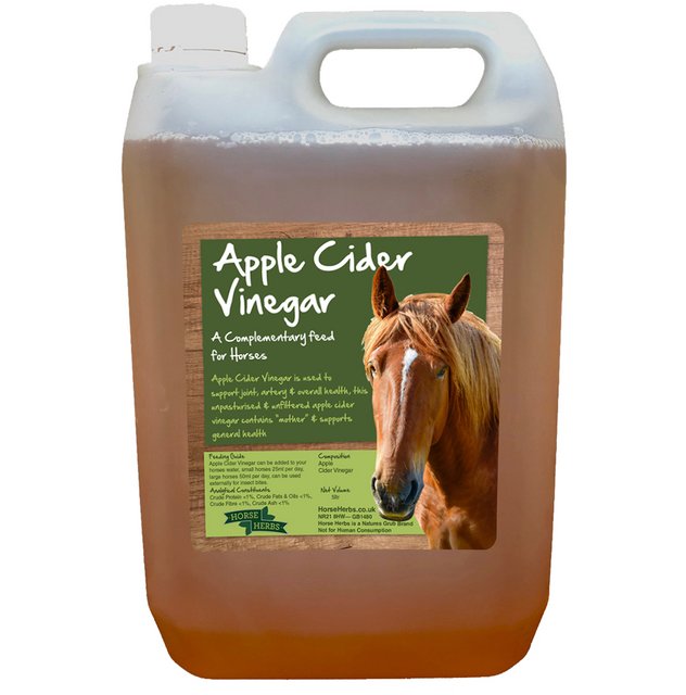 Horse Herbs Apple Cider Vinegar 5L Feed Supplement for Horses, Equine