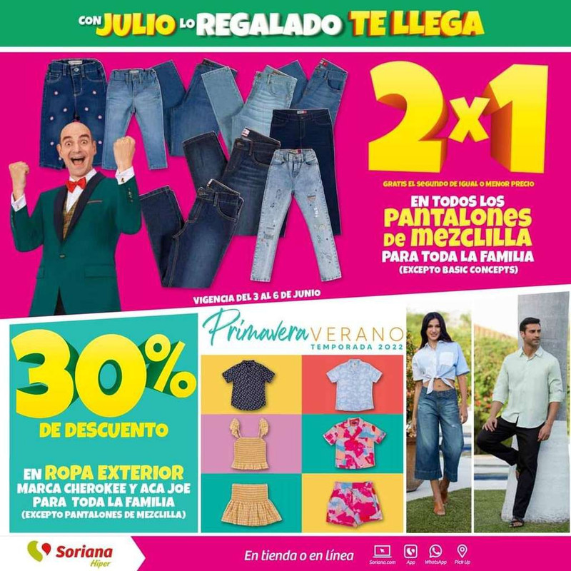 Soriana Híper: Folleto de Ofertas Julio Regalado 2022 del Viernes 3 al Jueves 9 de Junio 