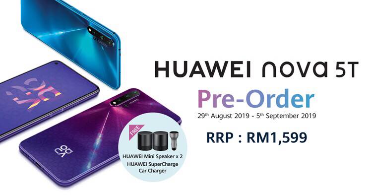 pre order huawei nova 5t