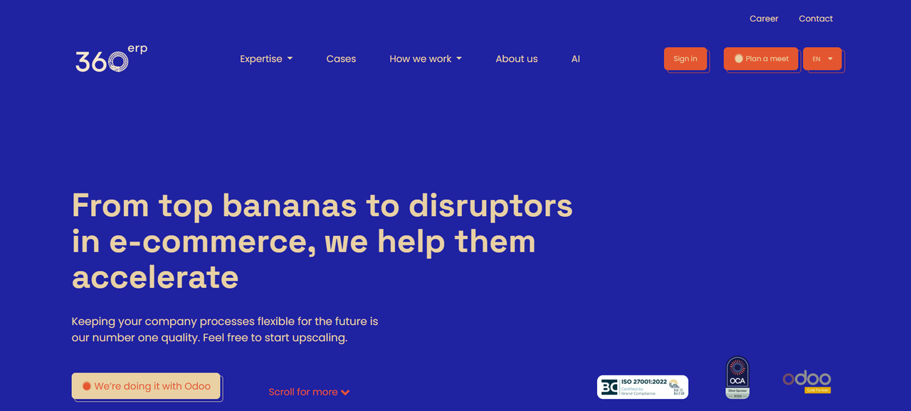 Custom Odoo Development Company 360 ERP