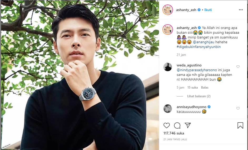 Ashanty unggah foto Hyun Bin
