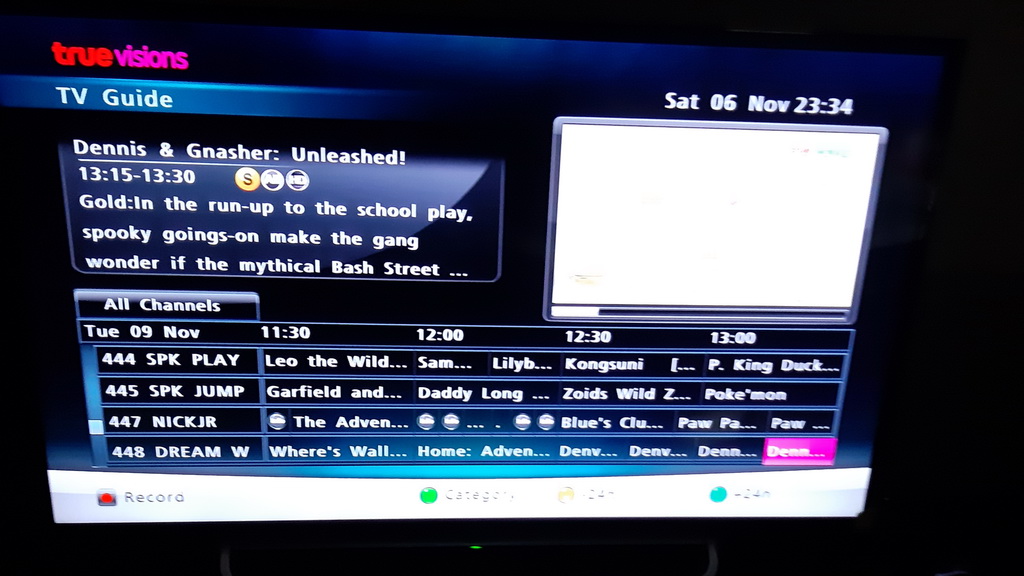 Three random airings all showing the description: 'In the run-up to the school play, spooky goings-on make the gang wonder if the mythical Bash Street Bogeyman might be real' (for the episode 'The Bash Street Bogeyman', first episode of the 2021 season)