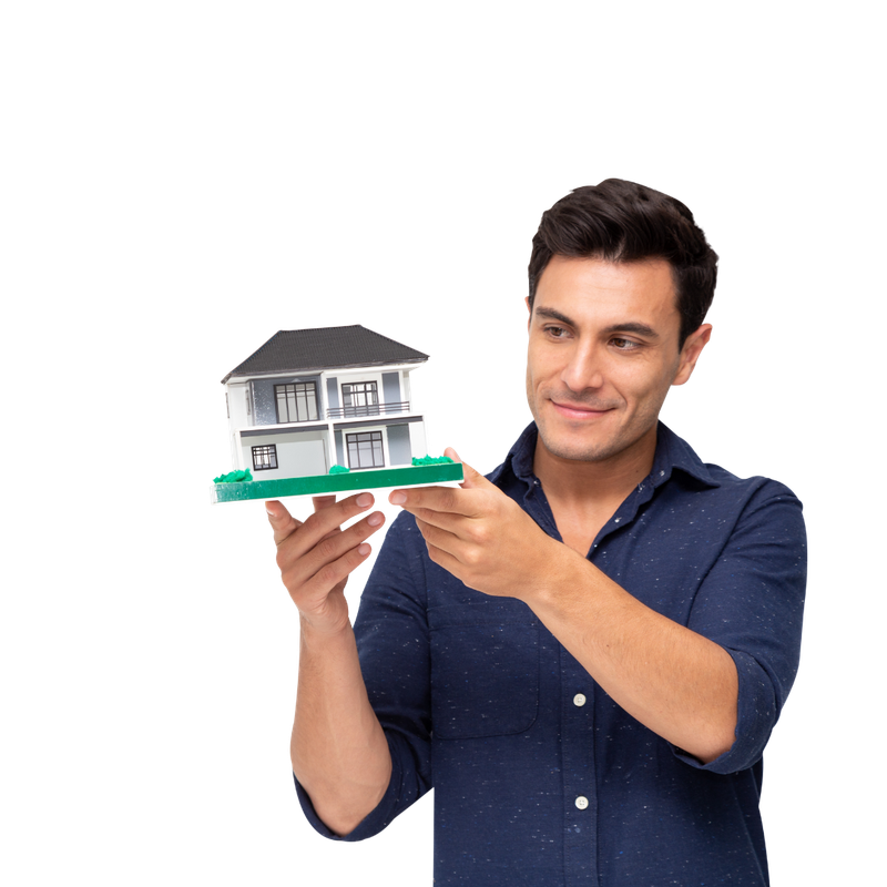 Ilustração de uma casa com selo de legalização