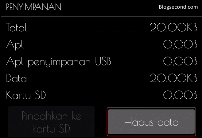 Hapus Data di Aplikasi Kontak