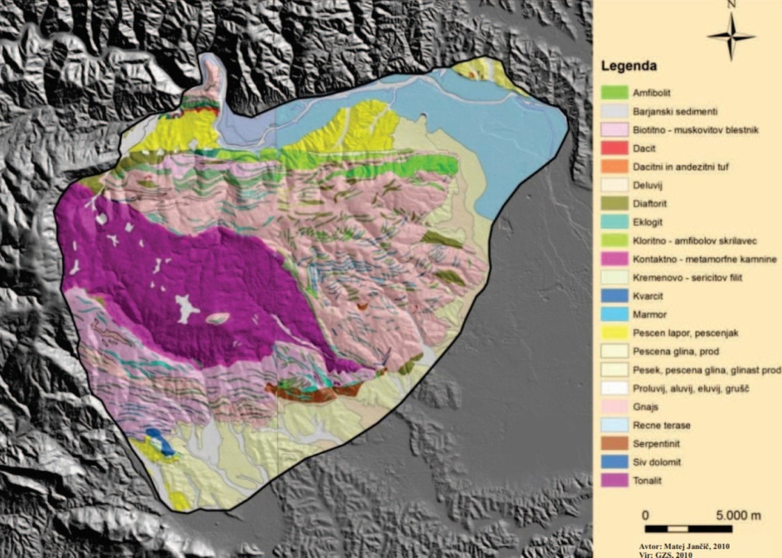 Geološka karta-V Pohorje