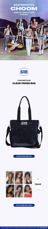 [Pre Order] Babymonster - Choom Tour - Clear Cross Bag